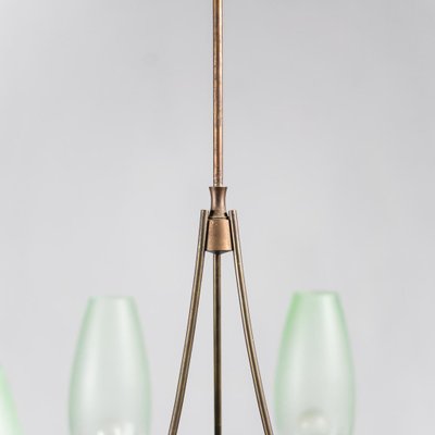 Mid-Century Brass Ceiling Lamp, 1950s-ZLY-576699