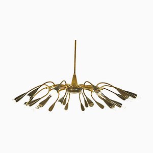 Mid-Century Brass Ceiling Lamp, 1950s-ZLY-576685