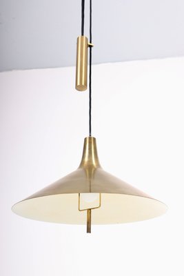 Mid-Century Brass Ceiling Lamp by T.H. Valentiner, 1960s-FK-1254503