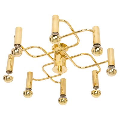 Mid-Century Brass Chandelier, 1970s-UGR-1176013