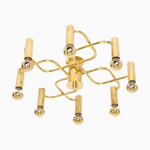 Mid-Century Brass Chandelier, 1970s-UGR-1176013