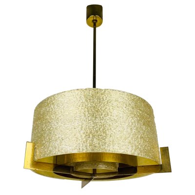 Mid-Century Brass Chandelier from Kaiser, 1960s-PUK-880234