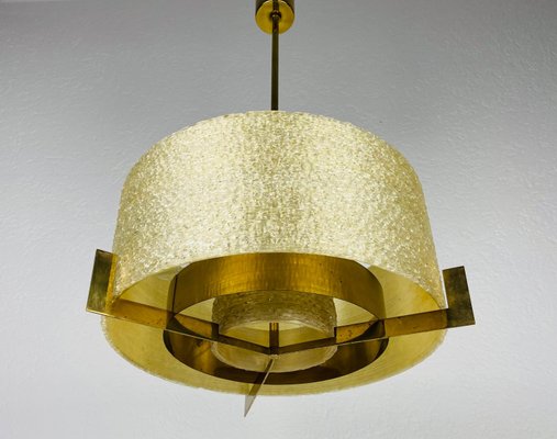 Mid-Century Brass Chandelier from Kaiser, 1960s-PUK-880234