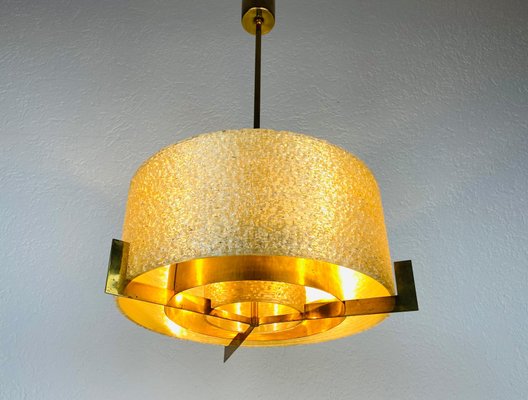 Mid-Century Brass Chandelier from Kaiser, 1960s-PUK-880234