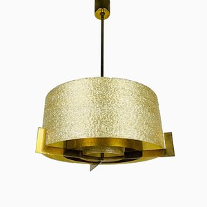 Mid-Century Brass Chandelier from Kaiser, 1960s-PUK-880234