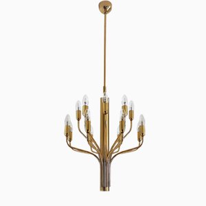 Mid-Century Brass Chandelier from Staff Leuchten, 1970s-VNE-1361758