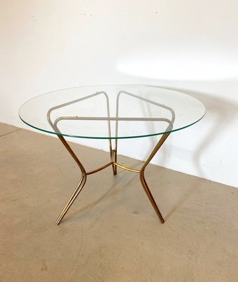 Mid-Century Brass Coffee Table, 1950s-NPC-728273