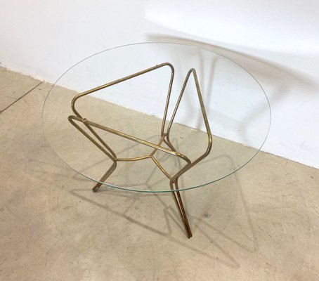 Mid-Century Brass Coffee Table, 1950s-NPC-728273