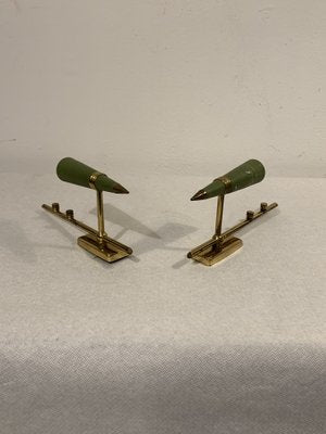 Mid-Century Brass Cone Wall Sconces, Set of 2-VJY-864545