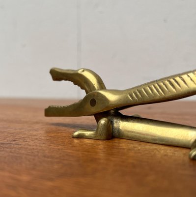 Mid-Century Brass Crocodile Nutcracker attributed to Walter Bosse, 1950s-UAH-1743163