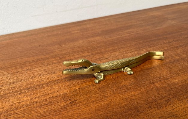 Mid-Century Brass Crocodile Nutcracker attributed to Walter Bosse, 1950s-UAH-1743163