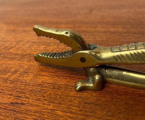 Mid-Century Brass Crocodile Nutcracker attributed to Walter Bosse, 1950s-UAH-1743163