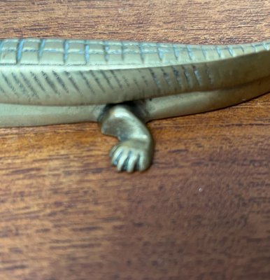 Mid-Century Brass Crocodile Nutcracker attributed to Walter Bosse, 1950s-UAH-1743163