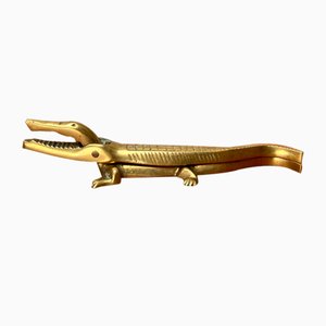 Mid-Century Brass Crocodile Nutcracker attributed to Walter Bosse, 1950s-UAH-1743163