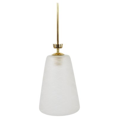 Mid-Century Brass Crown Pendant Lamp Lantern in the style of Gio Ponti, Italy, 1950s-MWV-1813273