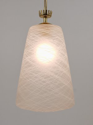 Mid-Century Brass Crown Pendant Lamp Lantern in the style of Gio Ponti, Italy, 1950s-MWV-1813273