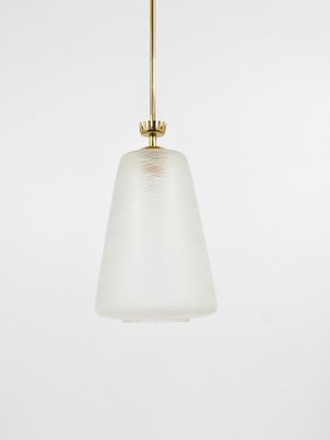 Mid-Century Brass Crown Pendant Lamp Lantern in the style of Gio Ponti, Italy, 1950s-MWV-1813273