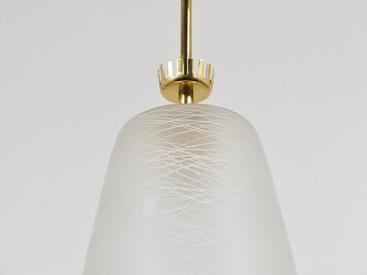 Mid-Century Brass Crown Pendant Lamp Lantern in the style of Gio Ponti, Italy, 1950s-MWV-1813273