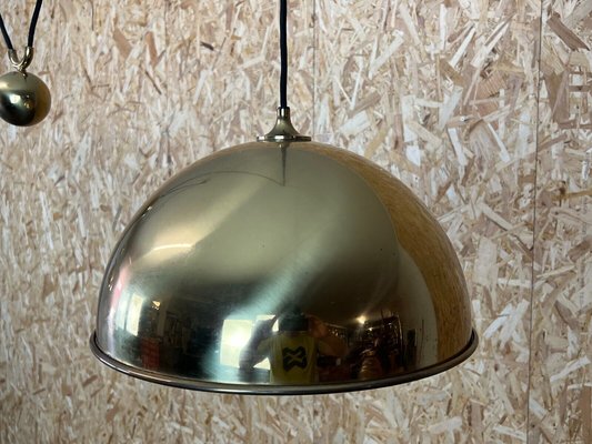 Mid-Century Brass Double Counterbalance Pendant Lamp by Florian Schulz-EJL-1365112