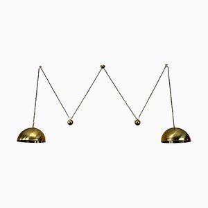 Mid-Century Brass Double Counterbalance Pendant Lamp by Florian Schulz-EJL-1365112