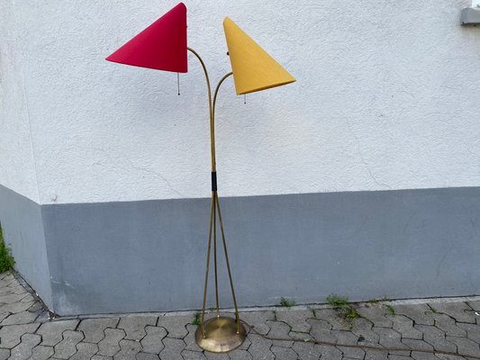 Mid-Century Brass Floor Lamp, 1950-PYR-941284