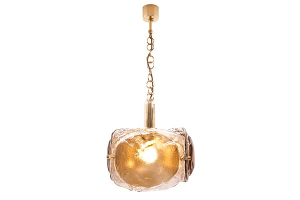 Mid-Century Brass & Glass Ceiling Lamp from Kaiser Idell / Kaiser Leuchten-KIJ-771771