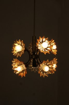 Mid-Century Brass & Glass Ceiling Lamp from Sische Leuchten-UMB-1752610