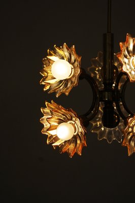 Mid-Century Brass & Glass Ceiling Lamp from Sische Leuchten-UMB-1752610