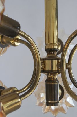 Mid-Century Brass & Glass Ceiling Lamp from Sische Leuchten-UMB-1752610