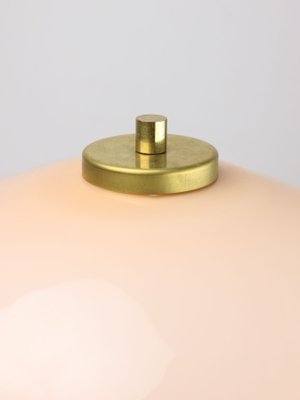 Mid-Century Brass & Glass Table Lamp-HGJ-1438700