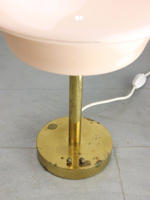 Mid-Century Brass & Glass Table Lamp-HGJ-1438700