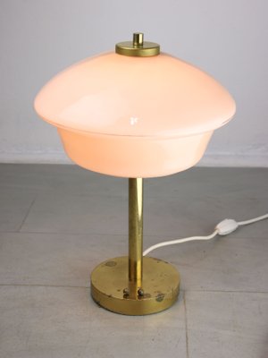 Mid-Century Brass & Glass Table Lamp-HGJ-1438700