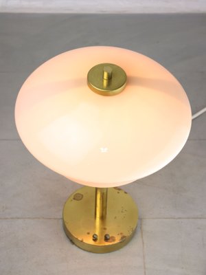 Mid-Century Brass & Glass Table Lamp-HGJ-1438700