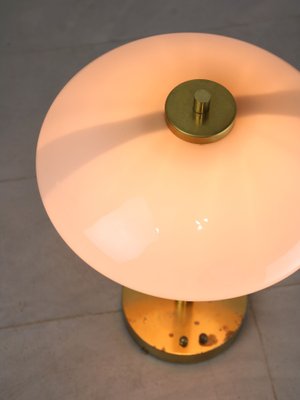 Mid-Century Brass & Glass Table Lamp-HGJ-1438700