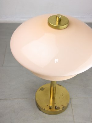 Mid-Century Brass & Glass Table Lamp-HGJ-1438700