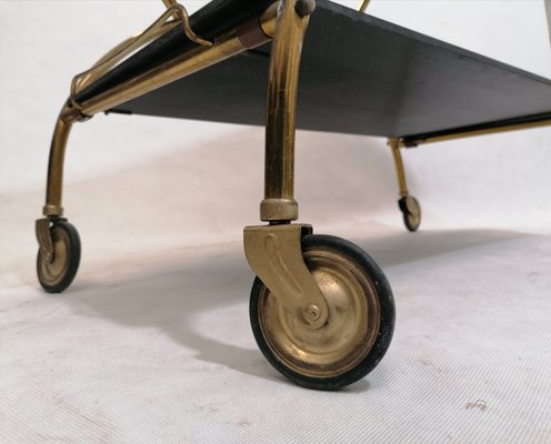 Mid-Century Brass & Glass Trolley-RFT-846349