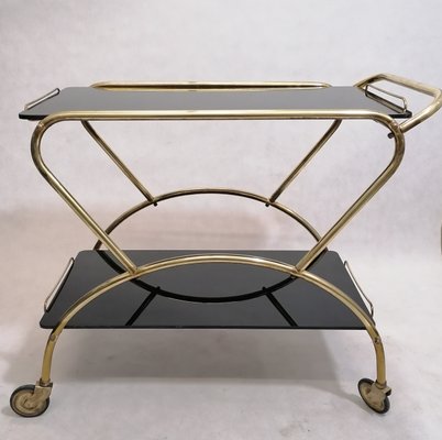 Mid-Century Brass & Glass Trolley-RFT-846349