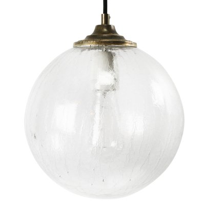 Mid-Century Brass Globe Pendant Lamp-BLS-562703