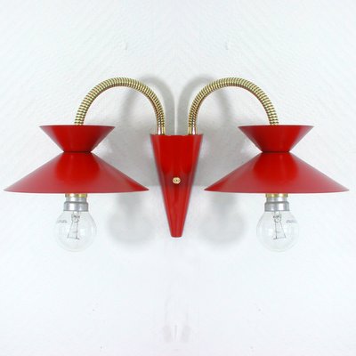 Mid-Century Brass Gooseneck Sconce, 1950s-OE-576626