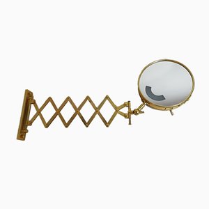 Mid-Century Brass Illuminated Bellows Mirror, 1960s-HNE-1060388