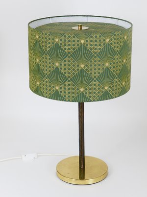 Mid-Century Brass & Leather Table Lamps attributed to J. T. Kalmar for Kalmar, Austria, 1960s, Set of 2-MWV-1717895