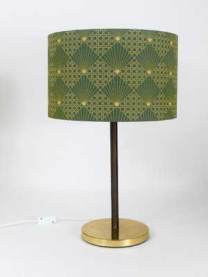 Mid-Century Brass & Leather Table Lamps attributed to J. T. Kalmar for Kalmar, Austria, 1960s, Set of 2-MWV-1717895