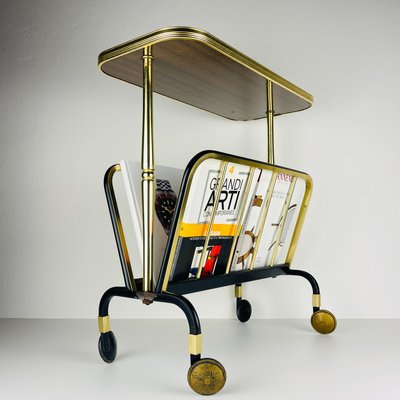 Mid-Century Brass Magazine Rack by MB, 1960s-WQC-2021457