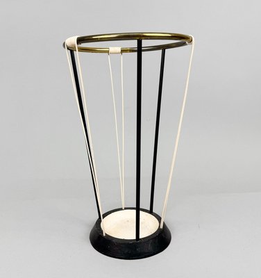 Mid-Century Brass & Metal Umbrella Stand, 1970s-TZ-2018689