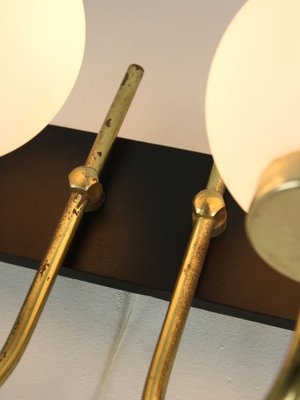 Mid-Century Brass & Opaline Sconces, Set of 2-HGJ-1170427