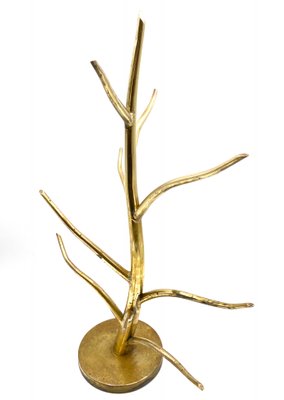 Mid-Century Brass Plant-Shaped Stand, Italy, 1970s-TXN-1091635