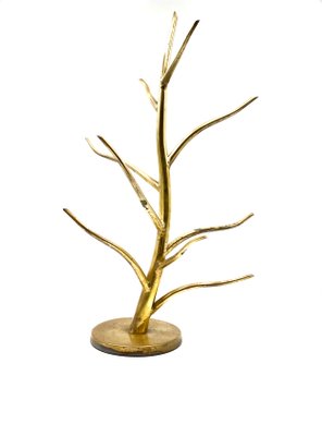 Mid-Century Brass Plant-Shaped Stand, Italy, 1970s-TXN-1091635