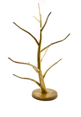 Mid-Century Brass Plant-Shaped Stand, Italy, 1970s-TXN-1091635