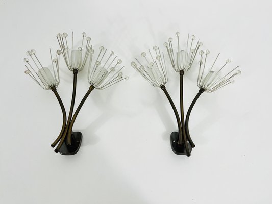 Mid-Century Brass Sconces attributed to Emil Stejnar for Rupert Nikoll, 1960s, Set of 2-PUK-1392603