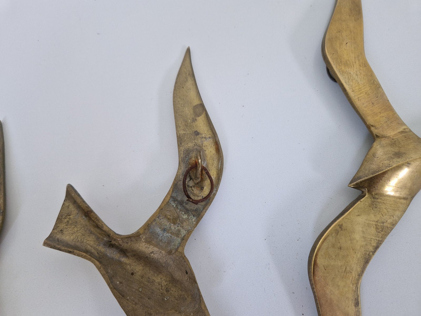 Mid-Century Brass Seagull Wall Decorations, 1960s, Set of 3